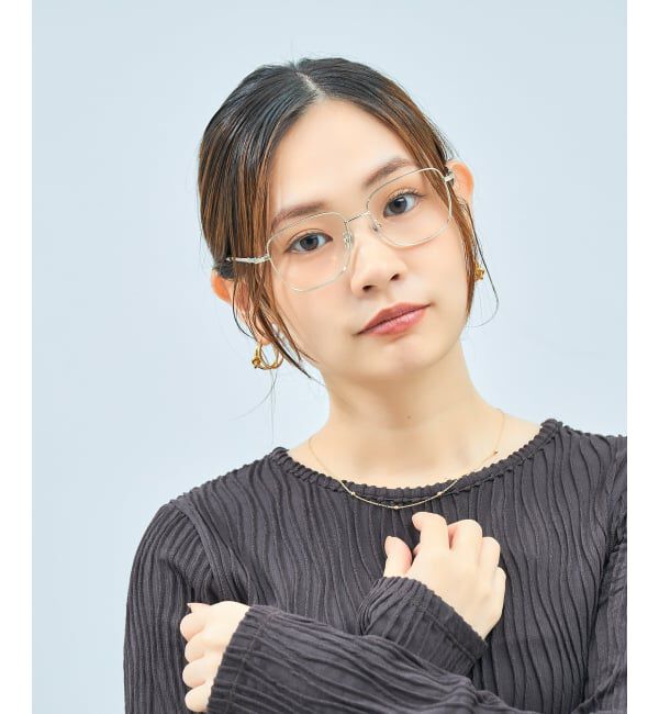  「Zoff｜CLASSIC メガネ | 四角 メタルフレーム グランパコア 伊達メガネ 度付き   レンズ交換券付」|メガネ|