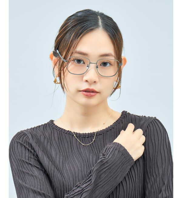  「Zoff｜CLASSIC メガネ | 四角 メタルフレーム グランパコア 伊達メガネ 度付き   レンズ交換券付」|メガネ|