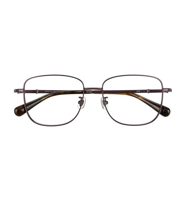  「Zoff｜CLASSIC メガネ | 四角 メタルフレーム グランパコア 伊達メガネ 度付き   レンズ交換券付」|メガネ|