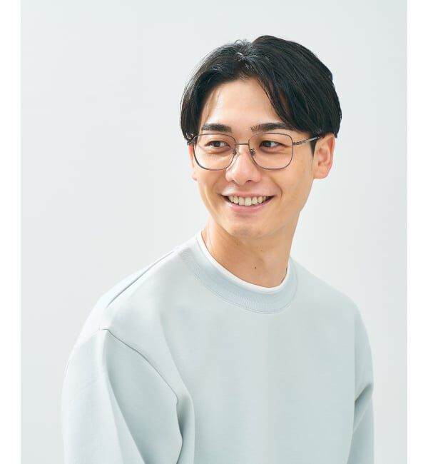  「Zoff｜CLASSIC メガネ | 四角 メタルフレーム グランパコア 伊達メガネ 度付き   レンズ交換券付」|メガネ|