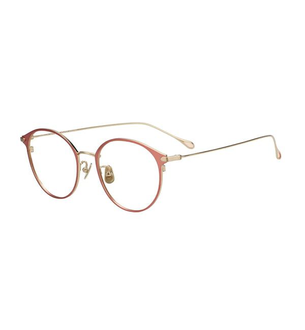  「ボストン型 メガネ | 中顔面短縮みえメガネ チタン 軽量 メタル 伊達 大人可愛い Zoff レンズ交換券付」|メガネ|