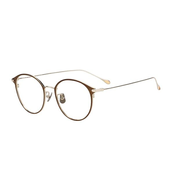  「ボストン型 メガネ | 中顔面短縮みえメガネ チタン 軽量 メタル 伊達 大人可愛い Zoff レンズ交換券付」|メガネ|