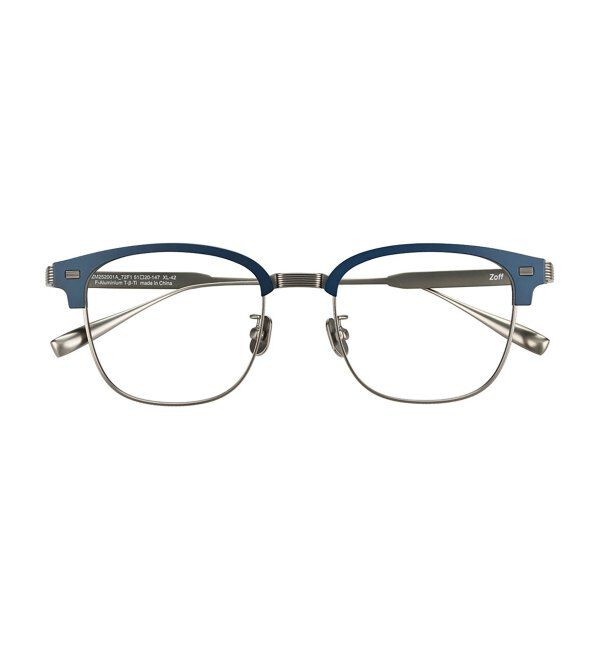  「メガネ | サーモント チタン アルミ製 軽量 メタル 伊達・度付き ユニセックス Zoff  レンズ交換券付」|メガネ|