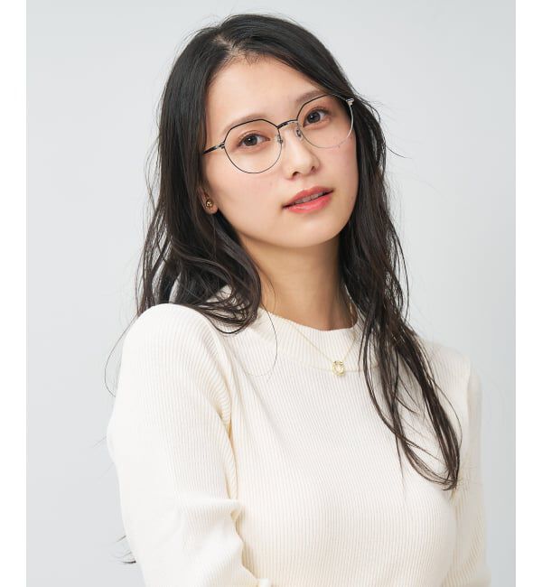  「ボストン型 メガネ | 中顔面短縮みえメガネ クラウンパント メタルフレーム CLASSIC レンズ交換券付」|メガネ|ブラック