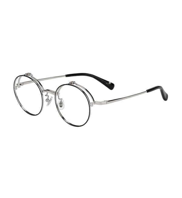  「丸型 跳ね上げ式メガネ（フリップアップ）眼鏡の上から 伊達めがね 度付き 度なし レンズ交換券付」|メガネ|