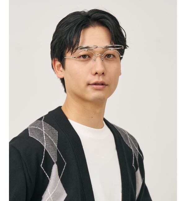  「丸型 跳ね上げ式メガネ（フリップアップ）眼鏡の上から 伊達めがね 度付き 度なし レンズ交換券付」|メガネ|