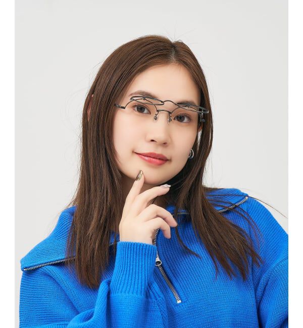  「丸型 跳ね上げ式メガネ（フリップアップ）眼鏡の上から 伊達めがね 度付き 度なし レンズ交換券付」|メガネ|シルバー