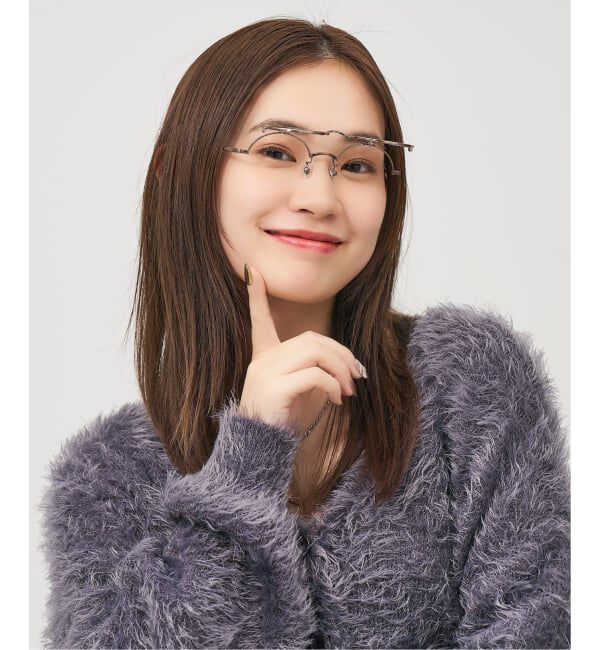  「丸型 跳ね上げ式メガネ（フリップアップ）眼鏡の上から 伊達めがね 度付き 度なし レンズ交換券付」|メガネ|薄ブラウン1