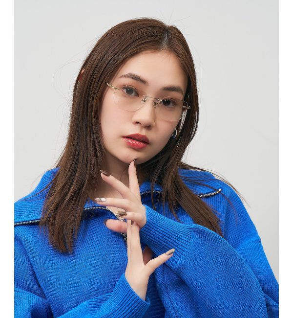  「SUNCUTGlasses/UV100%CUT リムレス サングラス | チタン [度無し専用] カラーレンズ 紫外線対策 UVカット」|サングラス|