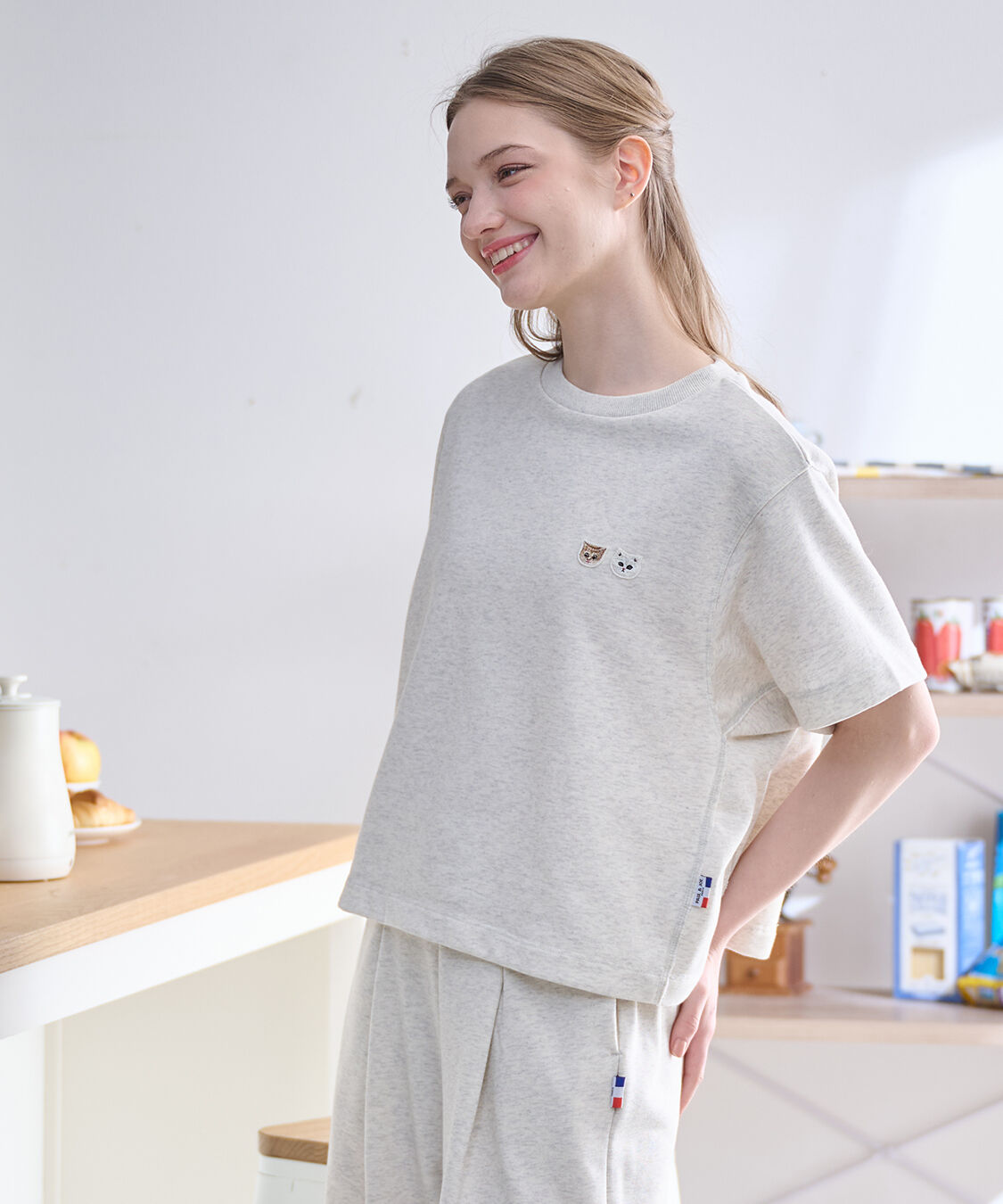 PAUL&JOE「ミニ裏毛プルオーバー」|ルームウェア|