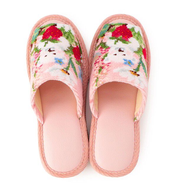 FEILER「ハブアワンダフルデイ！　ヒールスリッパ　HWD-241491」|ルームシューズ|ペールピンク