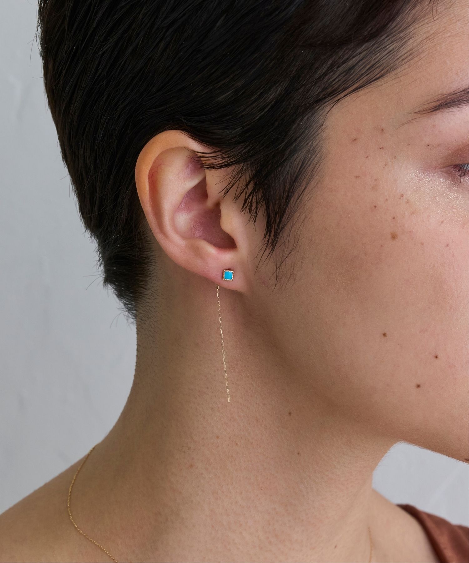 JUPITER「【K10】スリムペタルリンクチェーンピアスキャッチ/5cm」|ピアス|