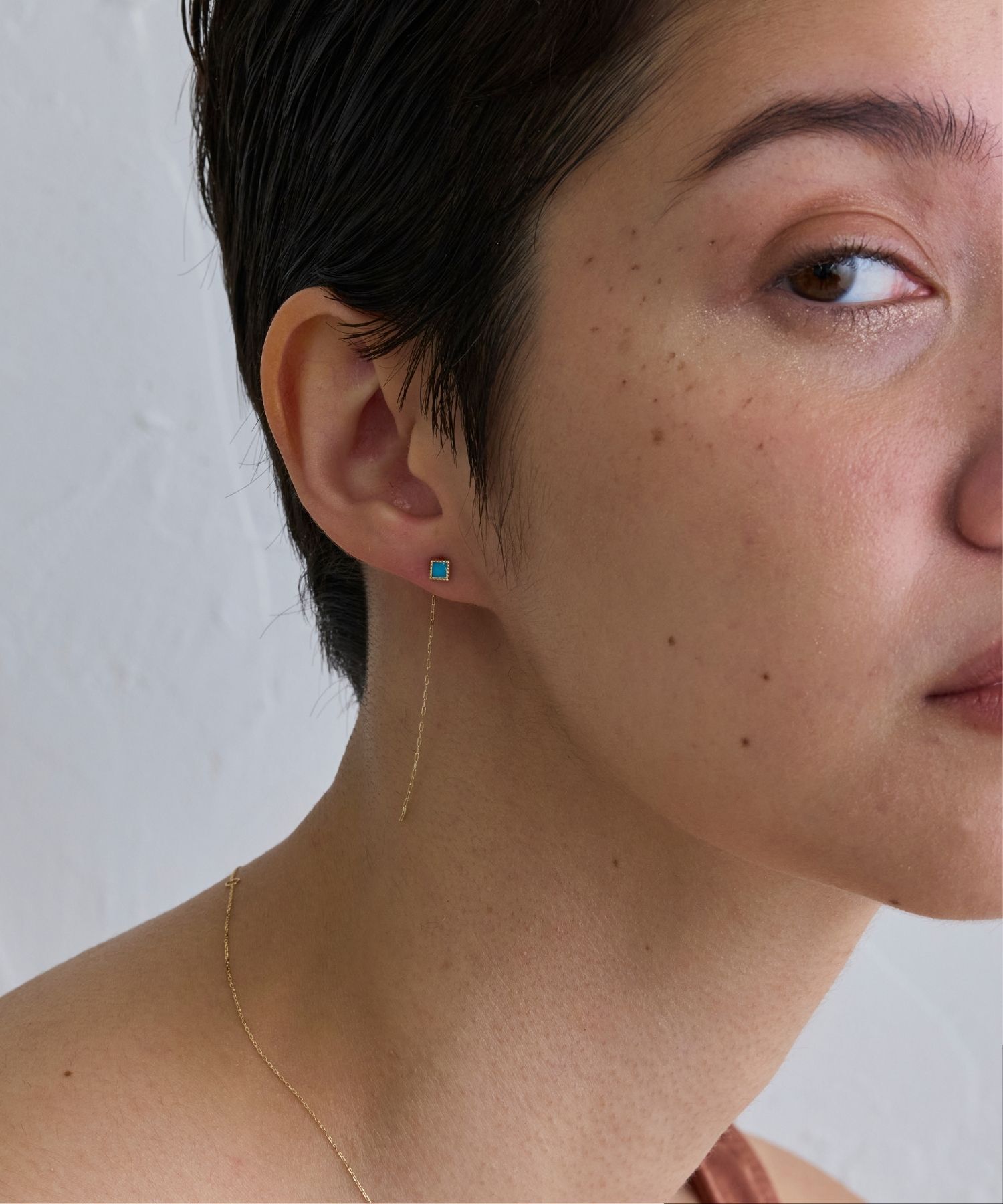 JUPITER「【K10】スリムペタルリンクチェーンピアスキャッチ/5cm」|ピアス|