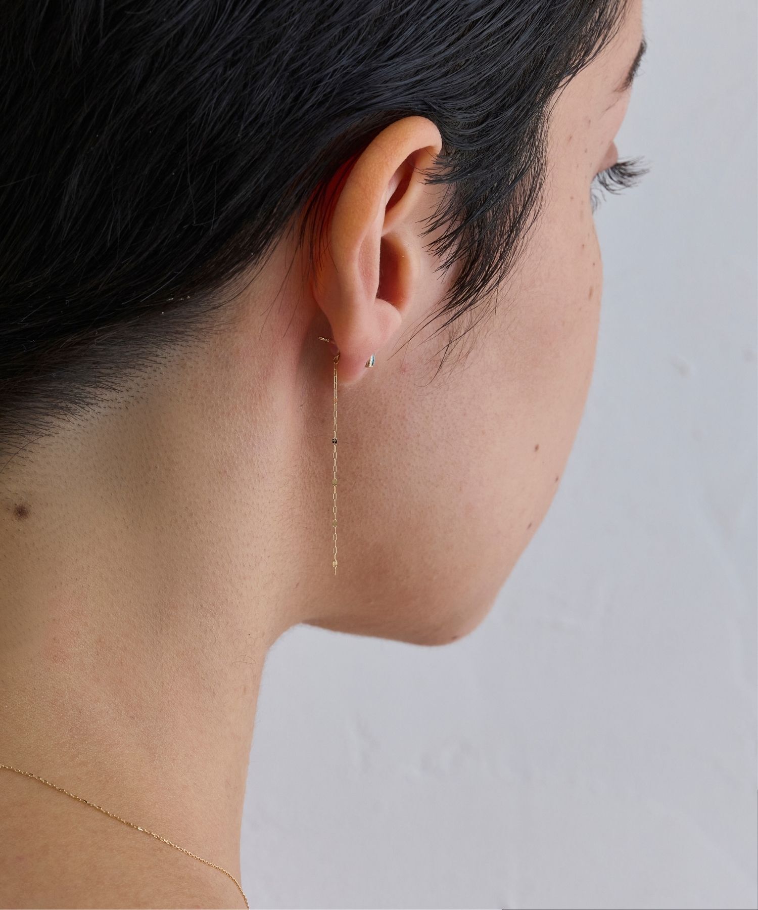 JUPITER「【K10】スリムペタルリンクチェーンピアスキャッチ/5cm」|ピアス|