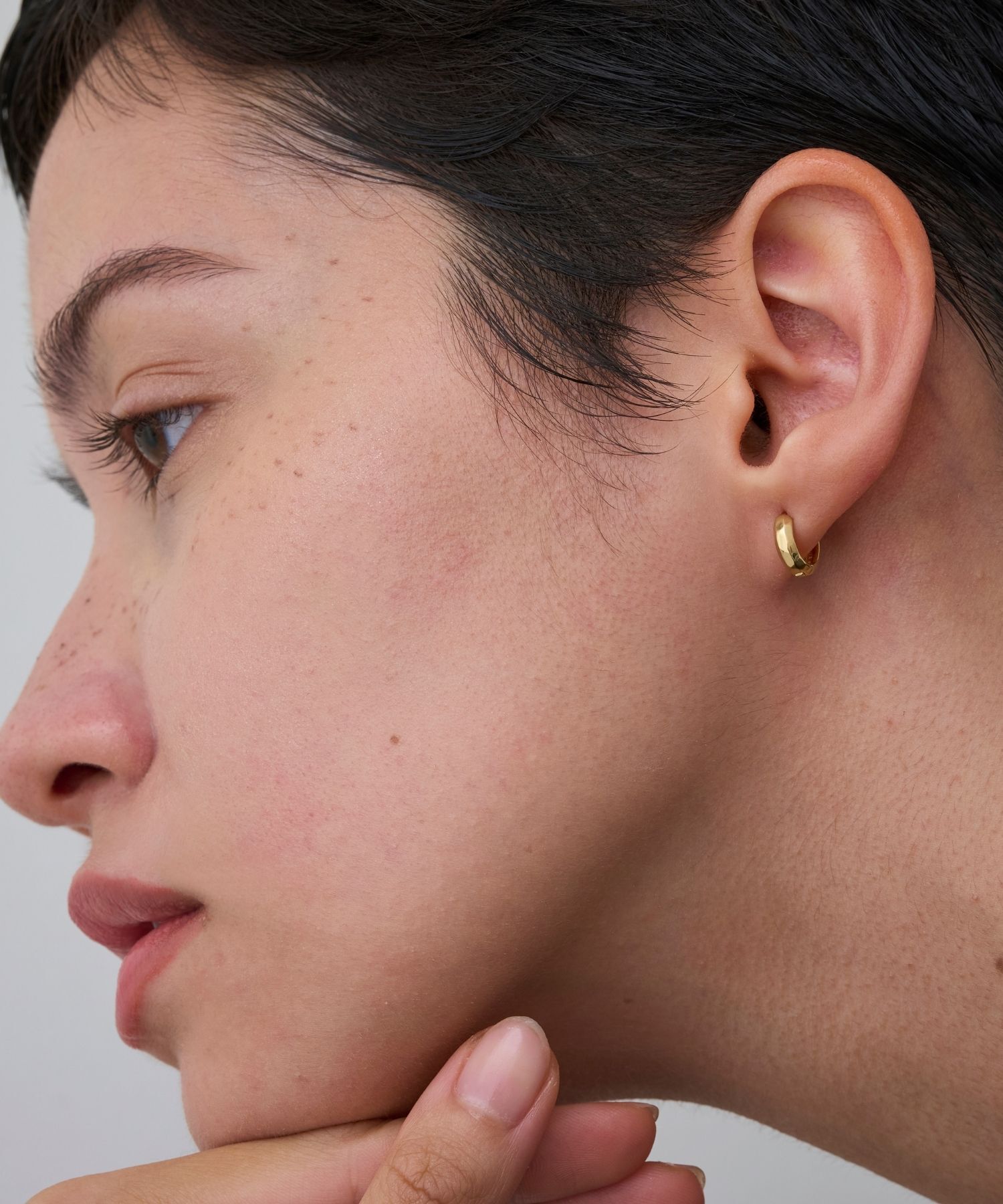 JUPITER「【SV・片耳】ミニマルフープピアス/ニッケルフリー/金属アレルギー対応　ゴールド」|ピアス|