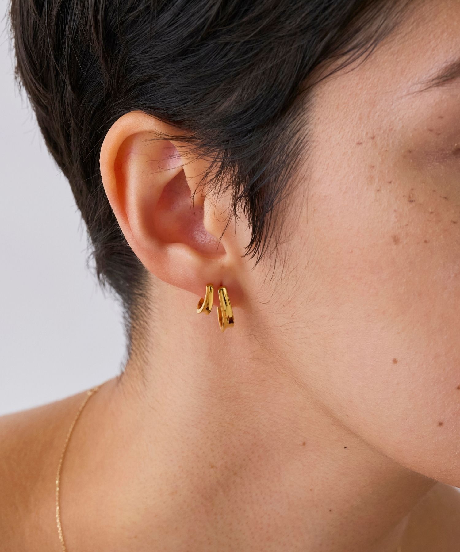 JUPITER「【SV】ダブルラインフープピアス/金属アレルギー対応」|ピアス|