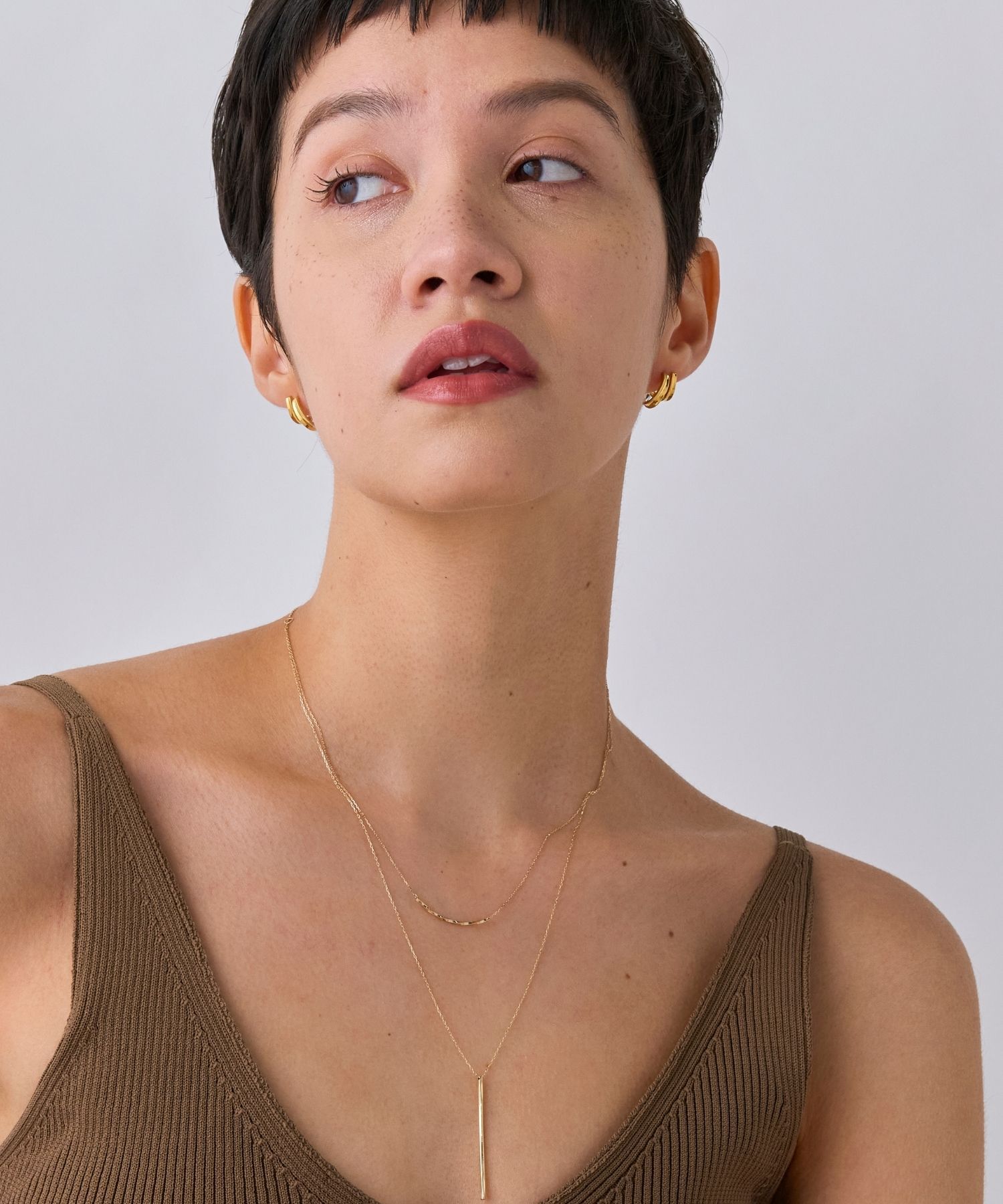 JUPITER「【SV】ダブルラインフープピアス/金属アレルギー対応」|ピアス|