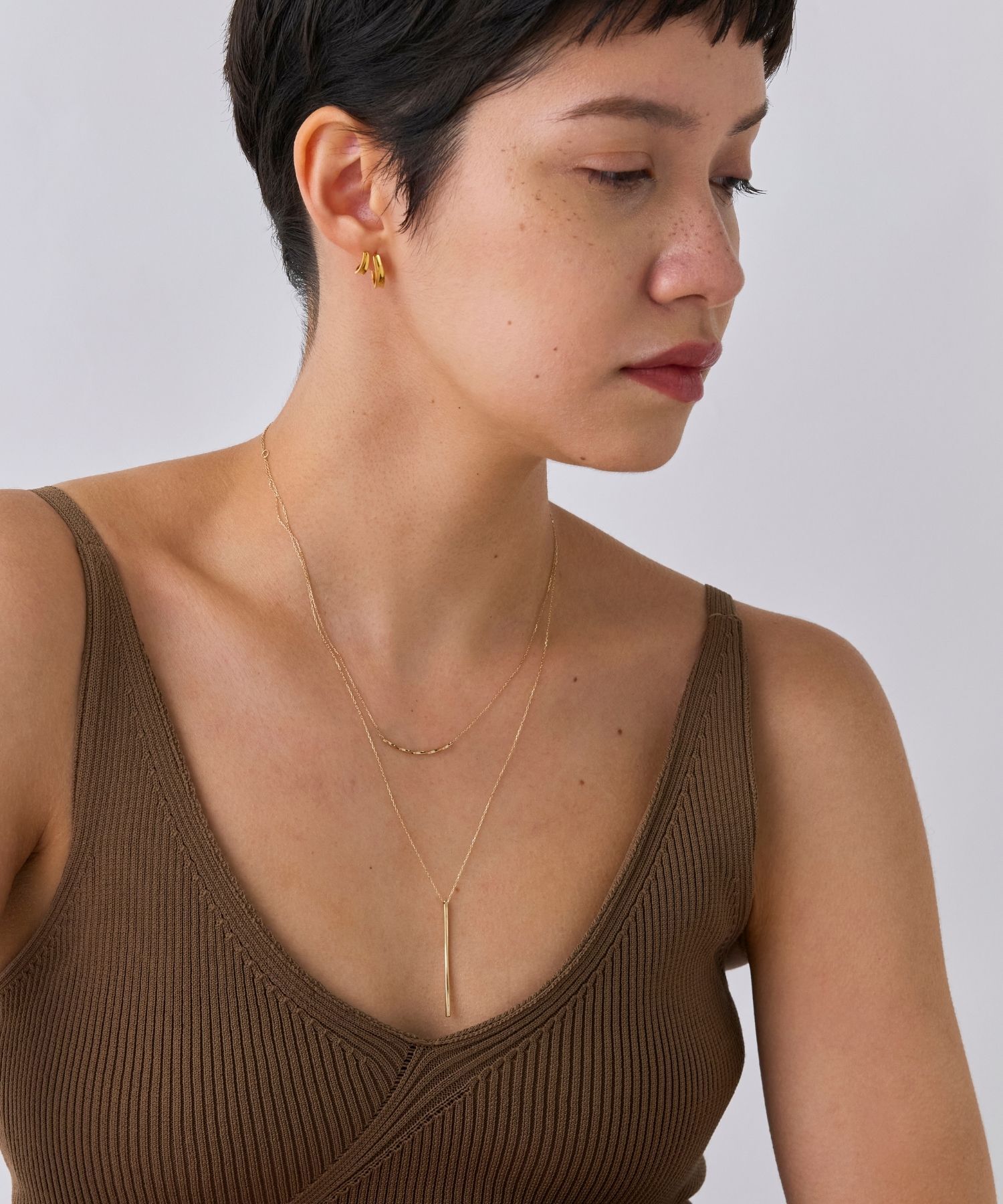 JUPITER「【SV】ダブルラインフープピアス/金属アレルギー対応」|ピアス|