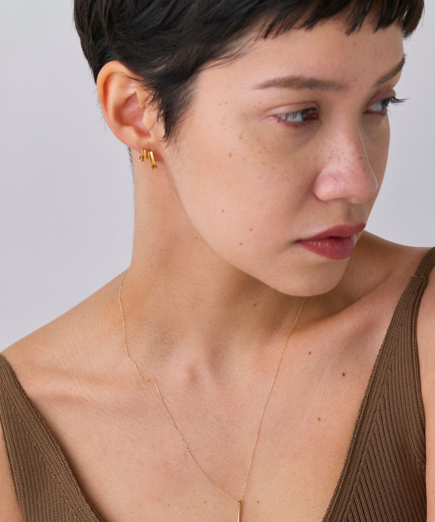 JUPITER「【SV】ダブルラインフープピアス/金属アレルギー対応」|ピアス|