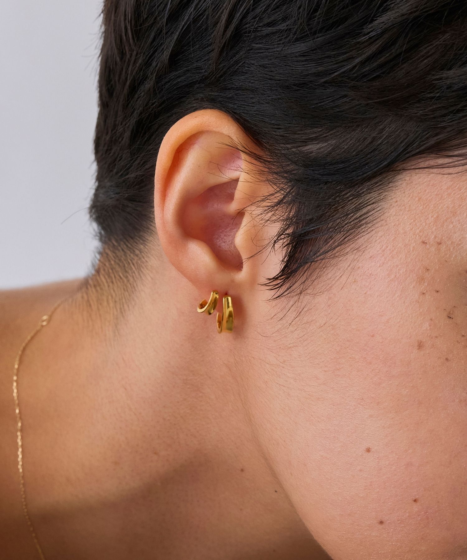 JUPITER「【SV】ダブルラインフープピアス/金属アレルギー対応」|ピアス|