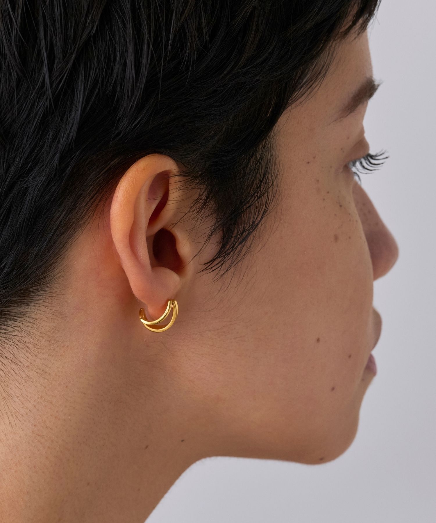 JUPITER「【SV】ダブルラインフープピアス/金属アレルギー対応」|ピアス|