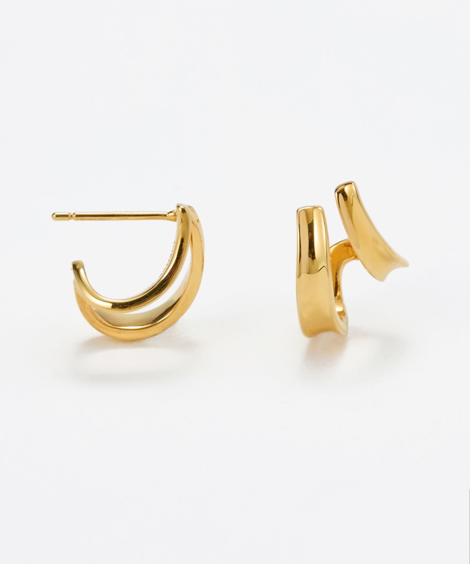 JUPITER「【SV】ダブルラインフープピアス/金属アレルギー対応」|ピアス|