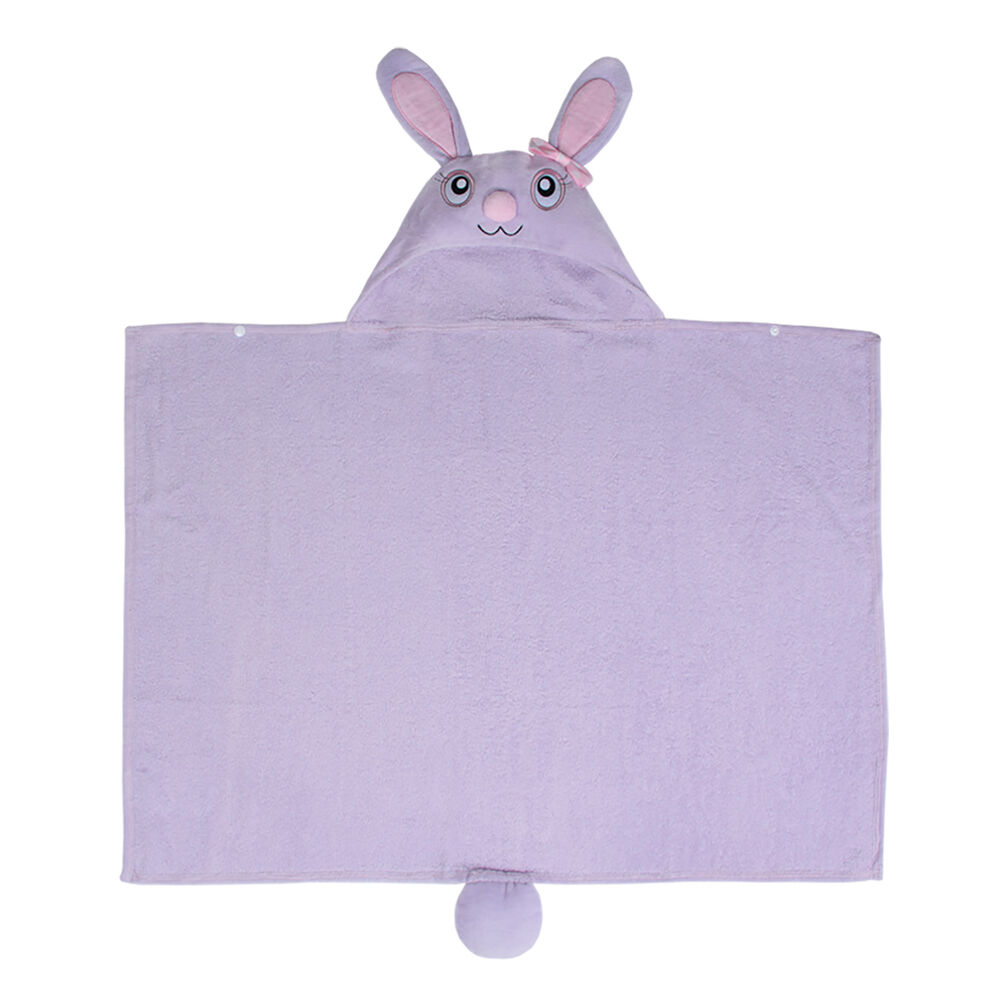 BACKYARD FAMILY「deigo ベビー バスタオル フード付き 通販 フードタオル フードバスタオル」|その他ベビー用品|パープル1