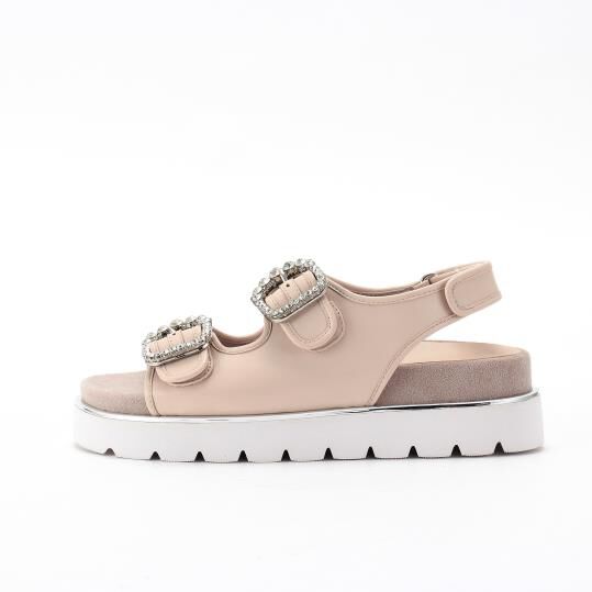 銀座かねまつ「OM250304SHPPIK 【本革】ビジュースポーツサンダル」|サンダル|