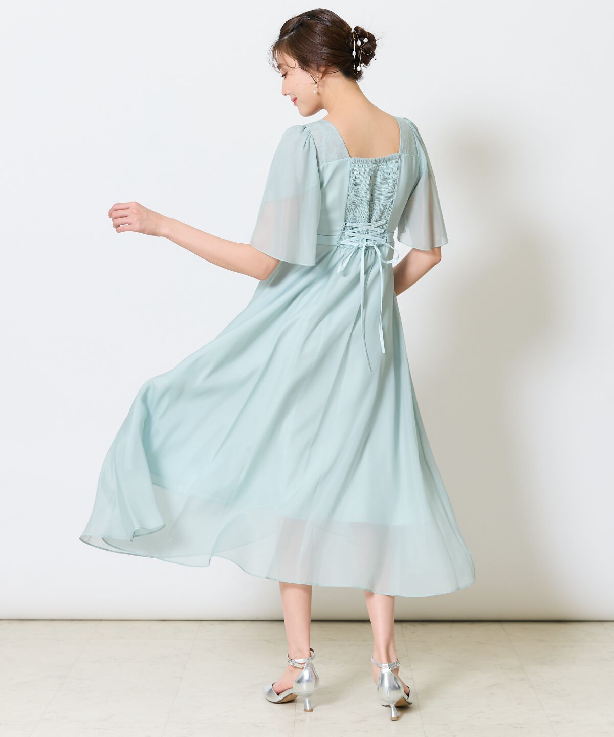 アンドクチュール「カシュクールレースレイヤードドレス」|ドレス|