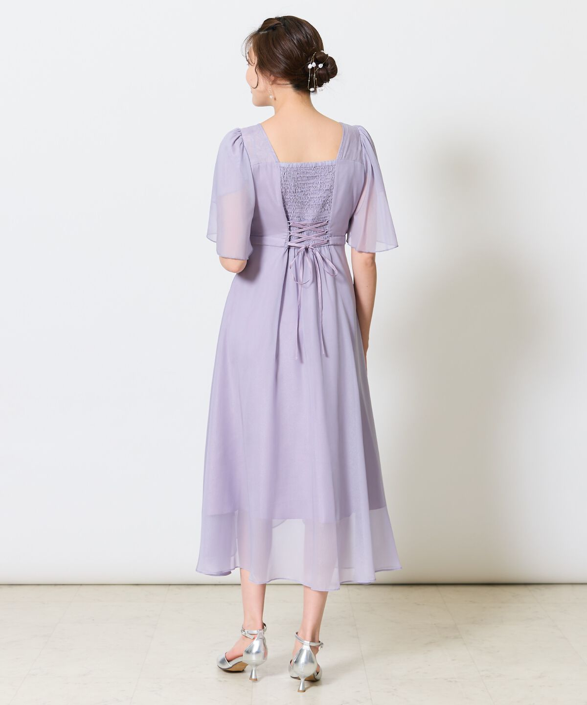 アンドクチュール「カシュクールレースレイヤードドレス」|ドレス|