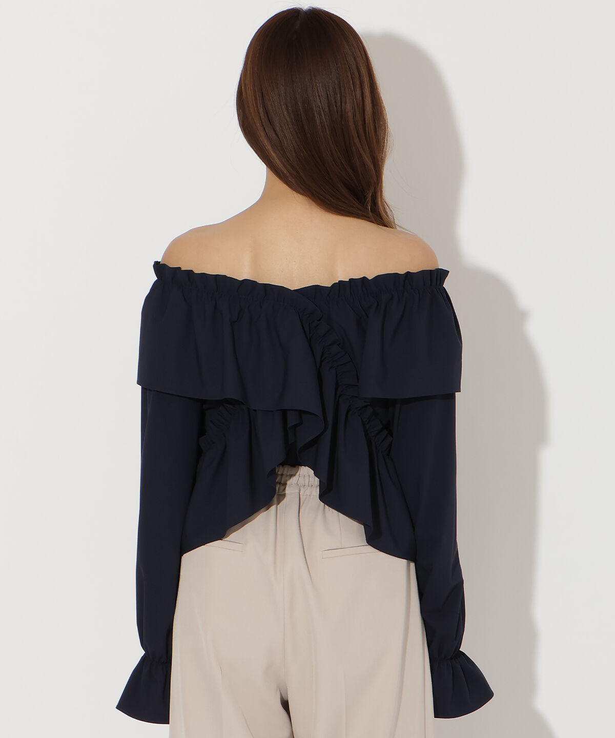 アンドクチュール「フリルクロスブラウス」|シャツ・ブラウス|