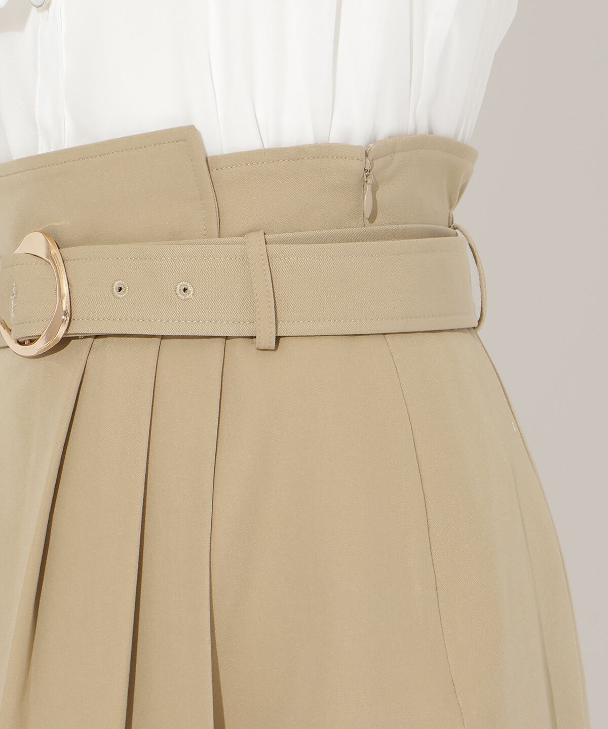 アンドクチュール「タックストレートスカート」|タイト|