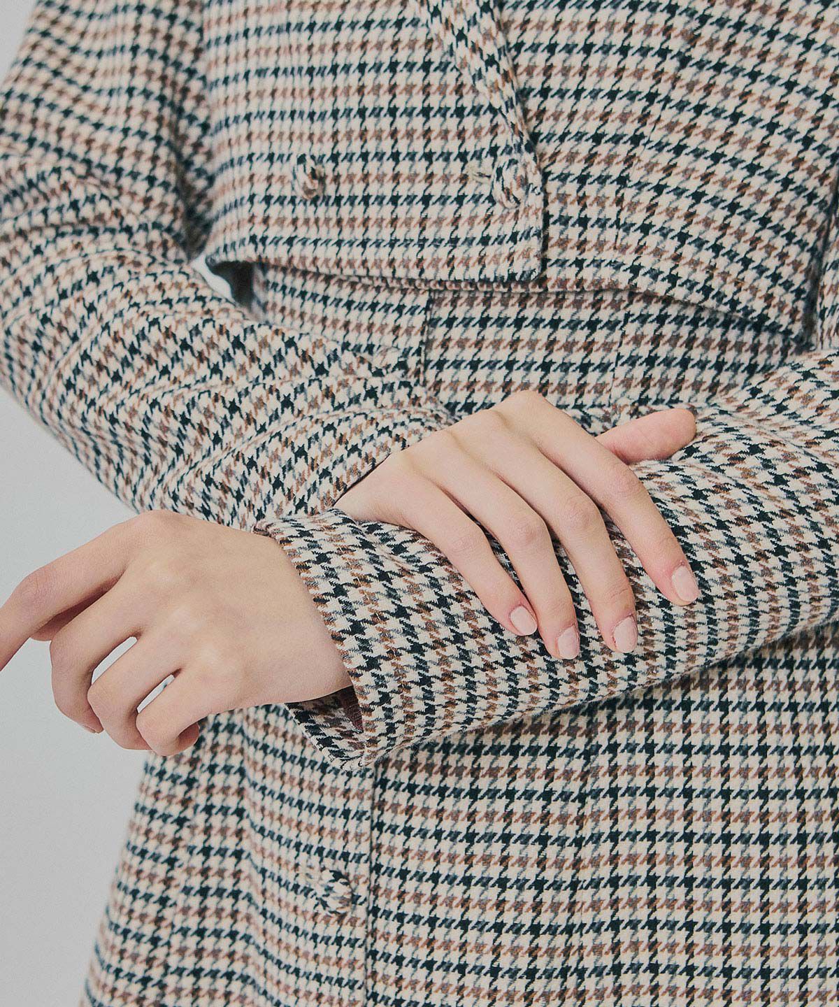 REDYAZEL「ハウンドトゥースショートジャケット&times;ミニワンピース」|ワンピース|