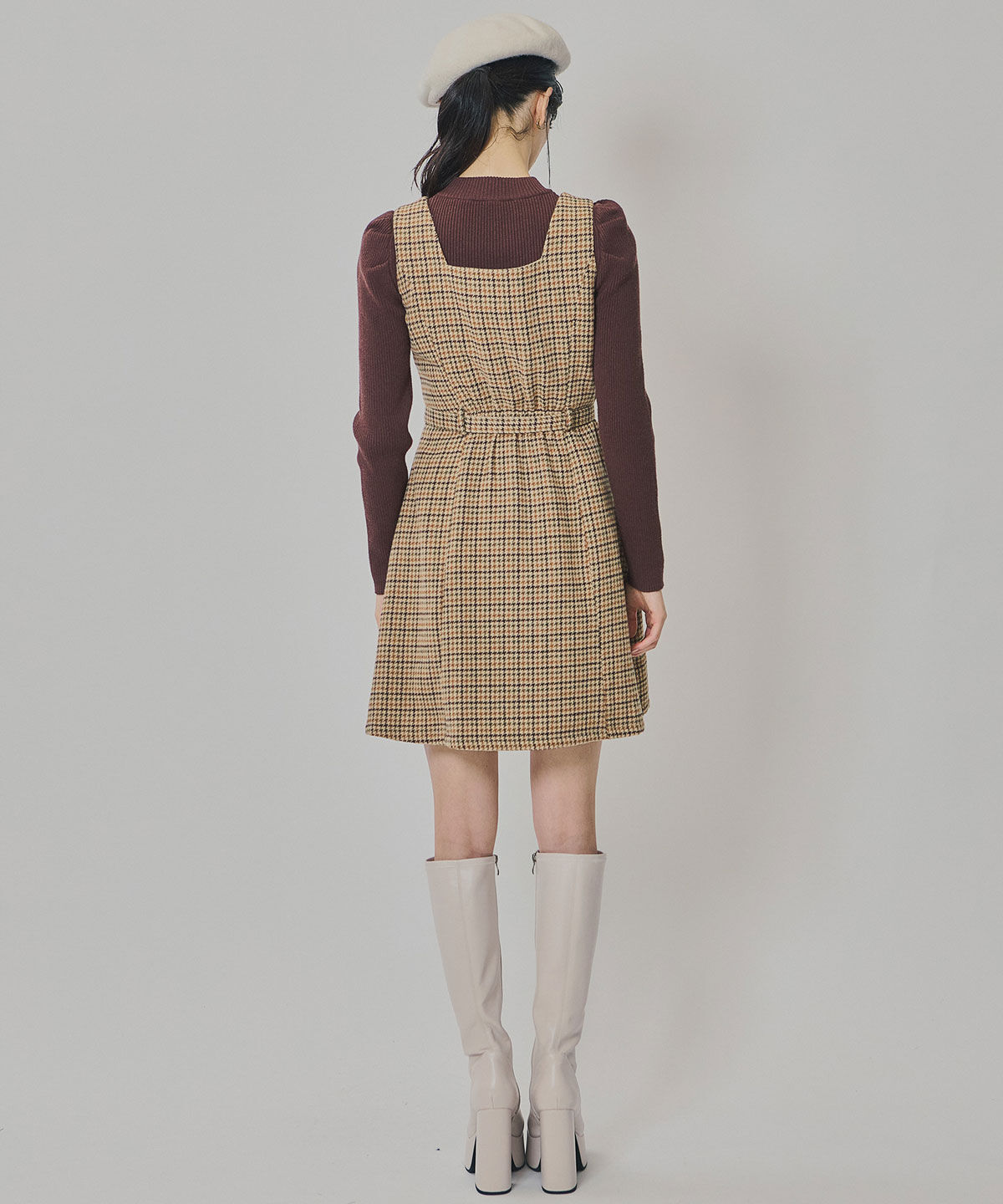 REDYAZEL「ハウンドトゥースショートジャケット&times;ミニワンピース」|ワンピース|