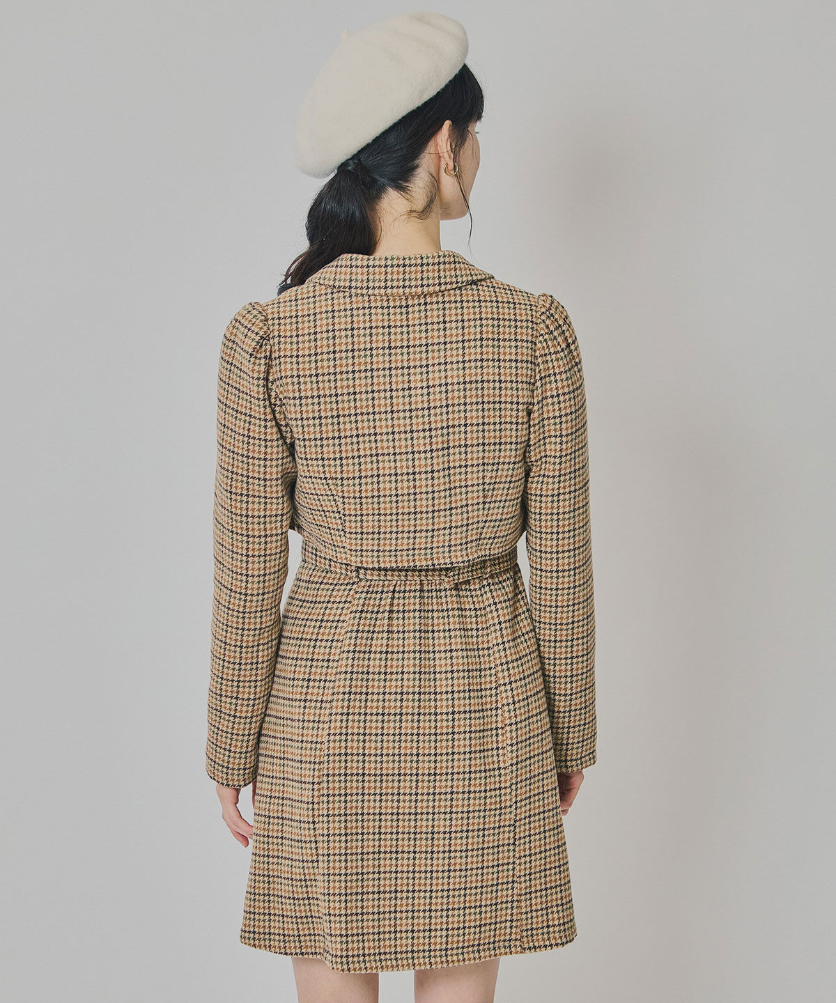 REDYAZEL「ハウンドトゥースショートジャケット&times;ミニワンピース」|ワンピース|