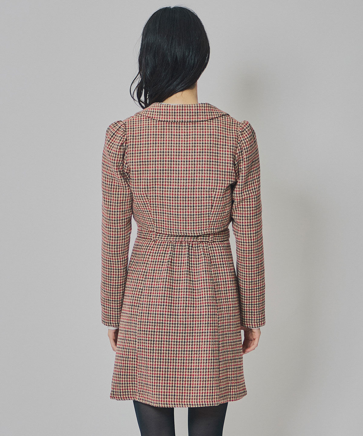REDYAZEL「ハウンドトゥースショートジャケット&times;ミニワンピース」|ワンピース|