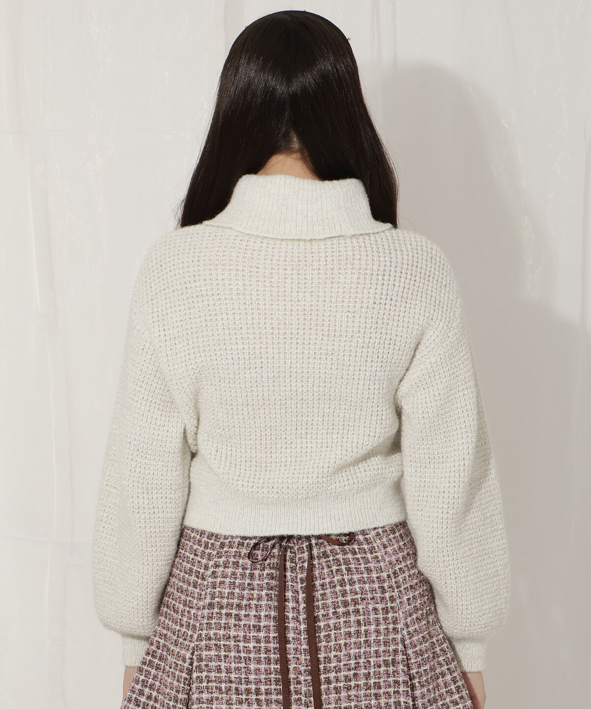 WILLSELECTION「レースアップタートルニット」|ニット・セーター|