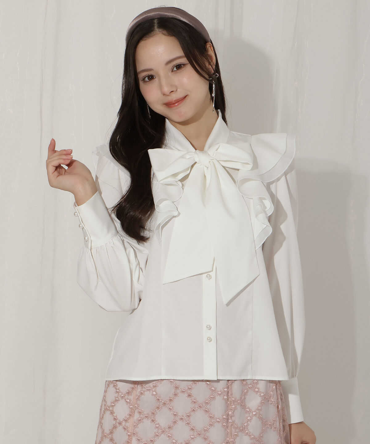 WILLSELECTION「ラッフルボウタイブラウス」|シャツ・ブラウス|