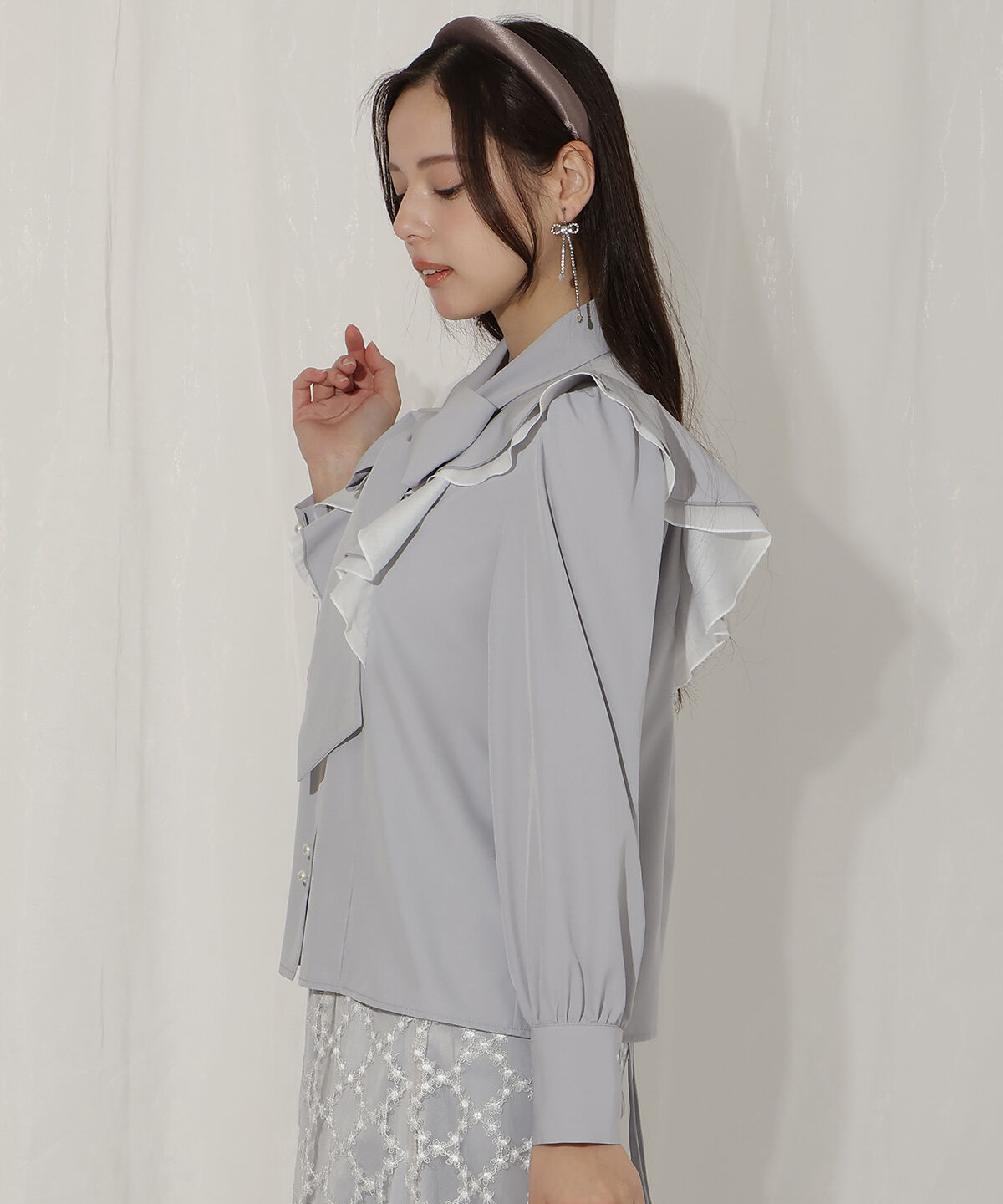 WILLSELECTION「ラッフルボウタイブラウス」|シャツ・ブラウス|