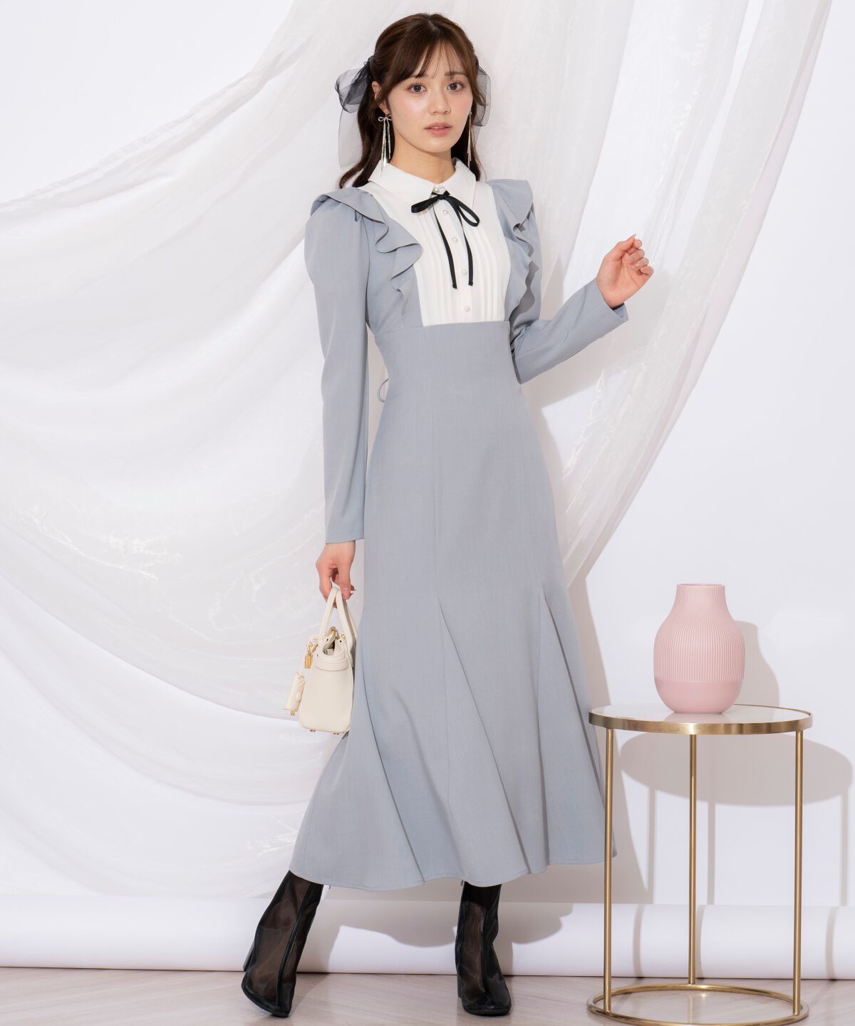 WILLSELECTION「配色ヨークマーメイドワンピース」|ワンピース|