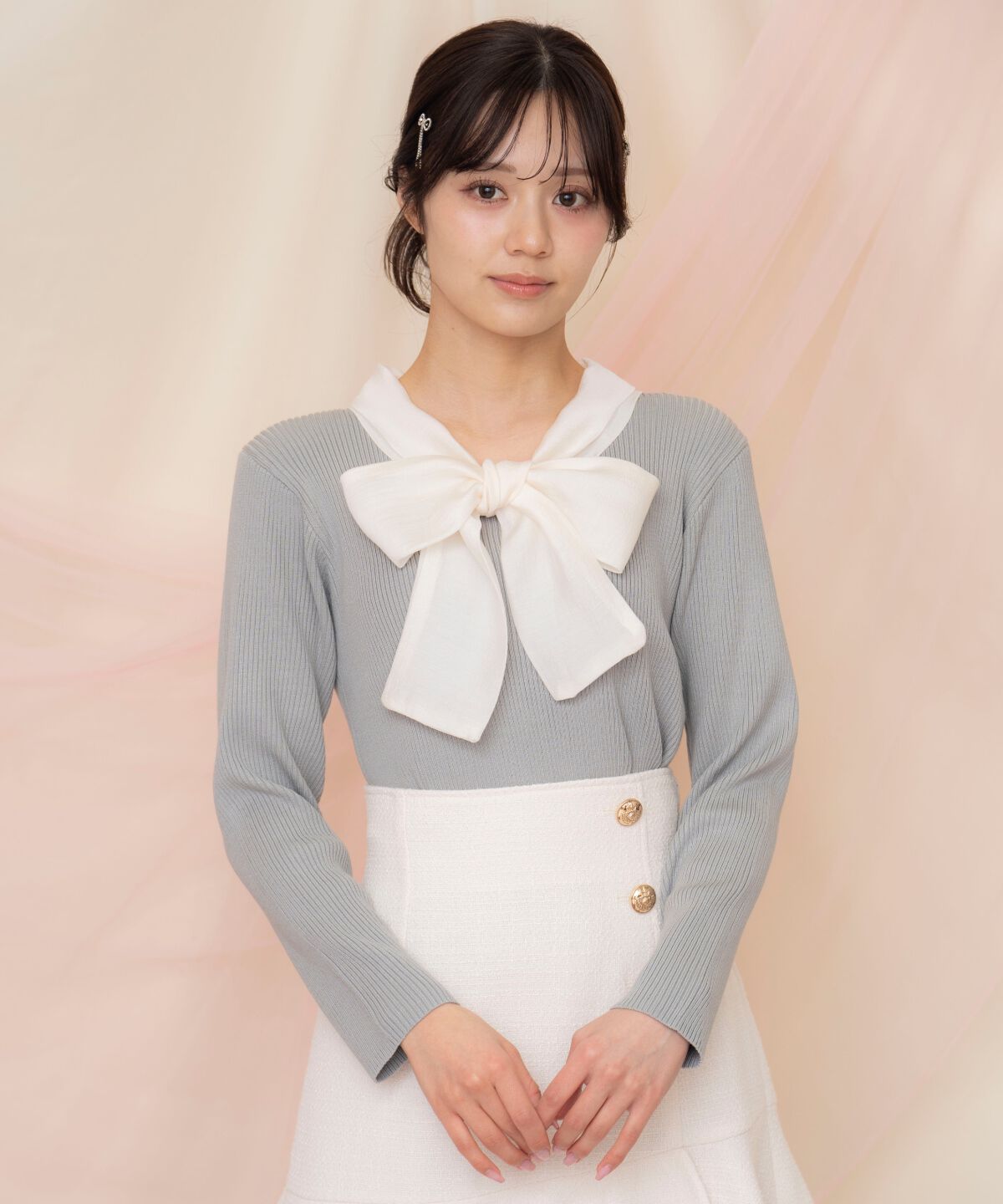 WILLSELECTION「シアーリボンタイプルオーバー」|ニット・セーター|