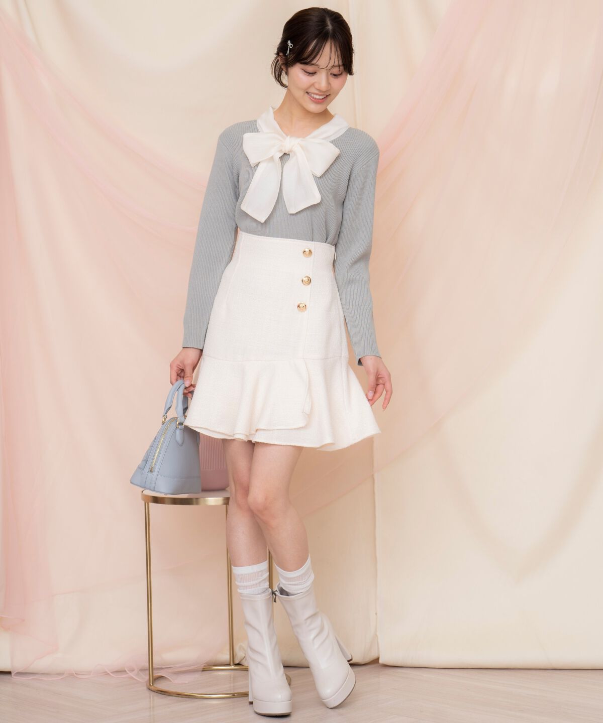 WILLSELECTION「シアーリボンタイプルオーバー」|ニット・セーター|