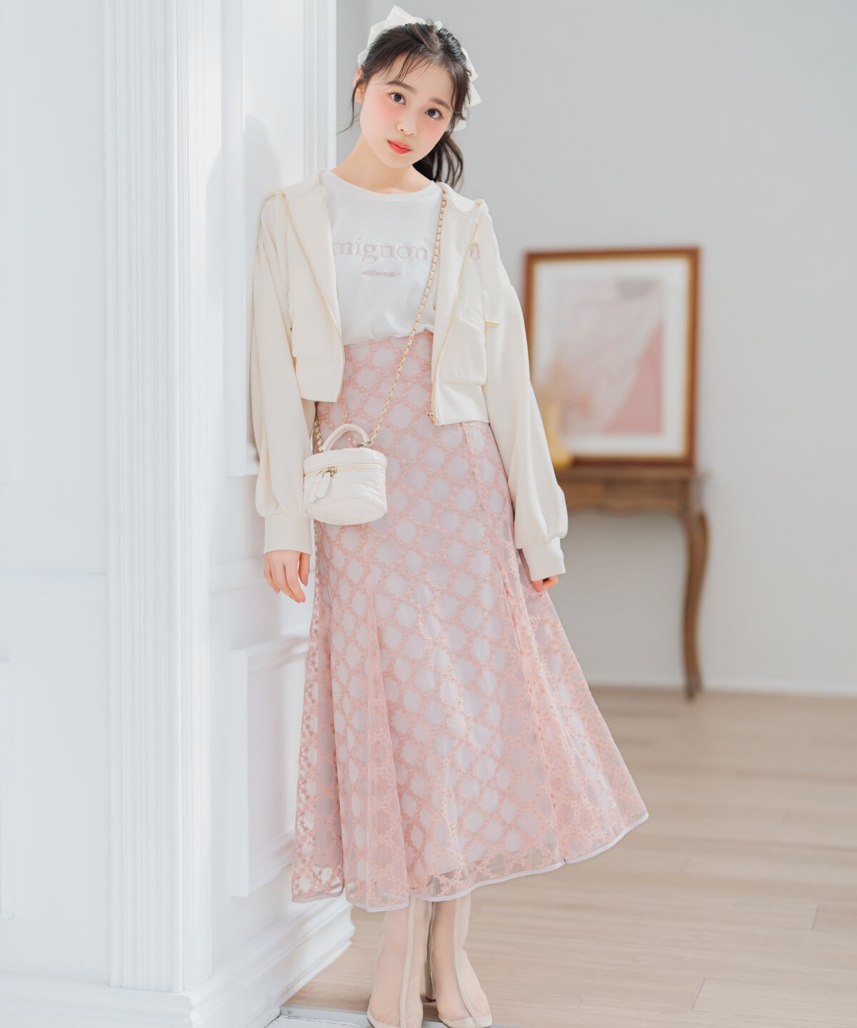 WILLSELECTION「エンブロイダリーチュールソフトマーメイドスカート」|フレア|