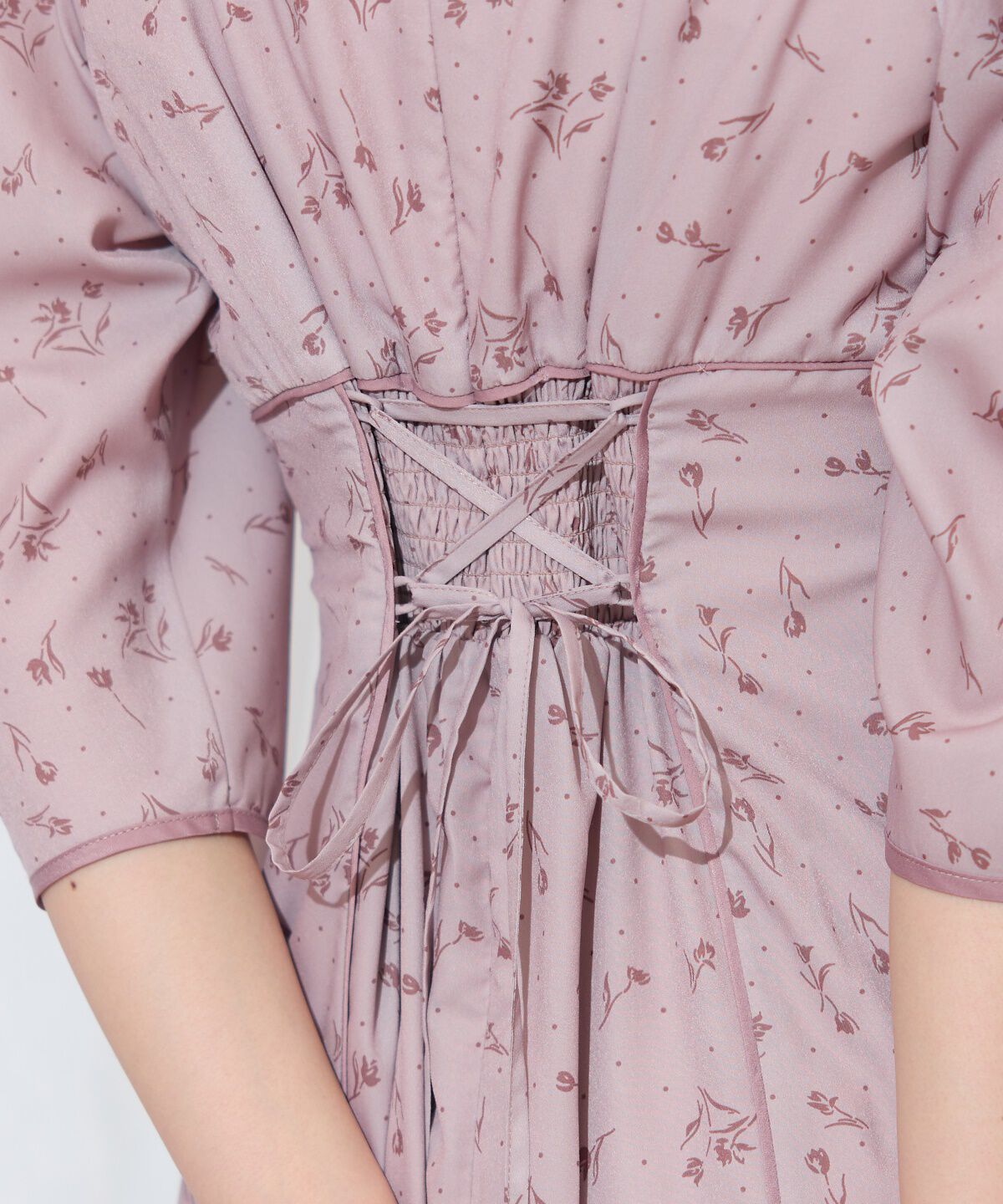 WILLSELECTION「フラワードットパイピングフレアワンピース」|ワンピース|