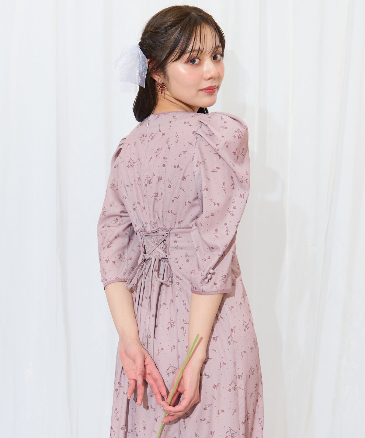 WILLSELECTION「フラワードットパイピングフレアワンピース」|ワンピース|