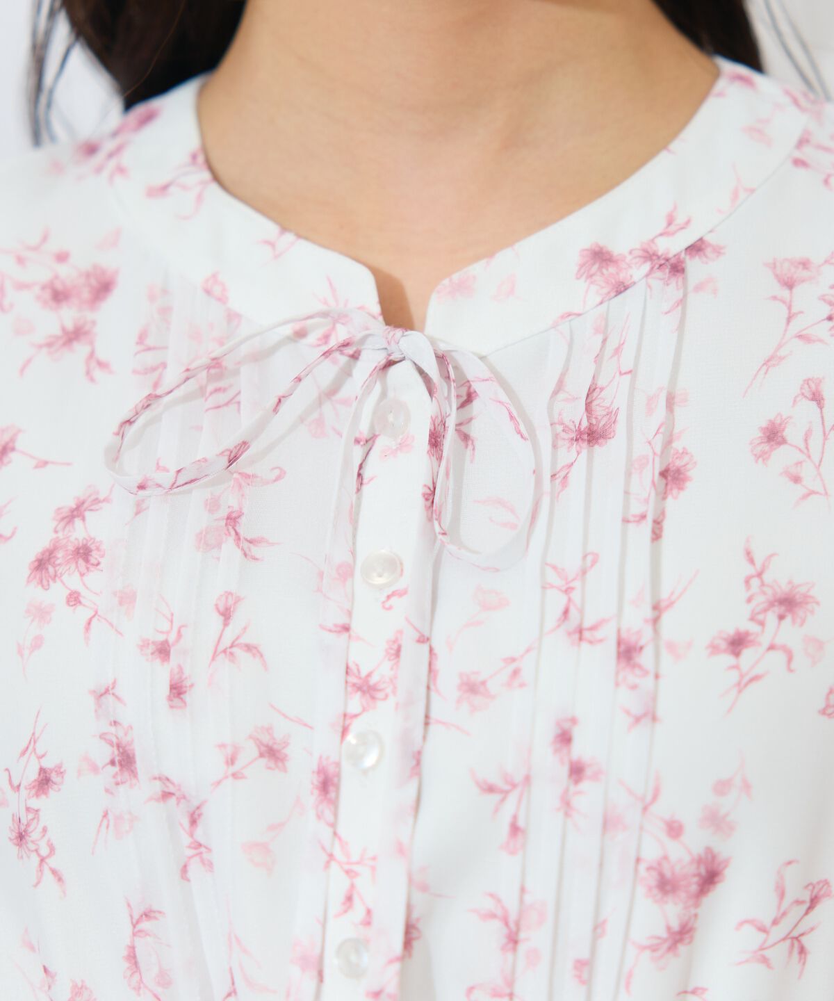 WILLSELECTION「ピンタックウエストシャーリングフラワーワンピース」|ワンピース|