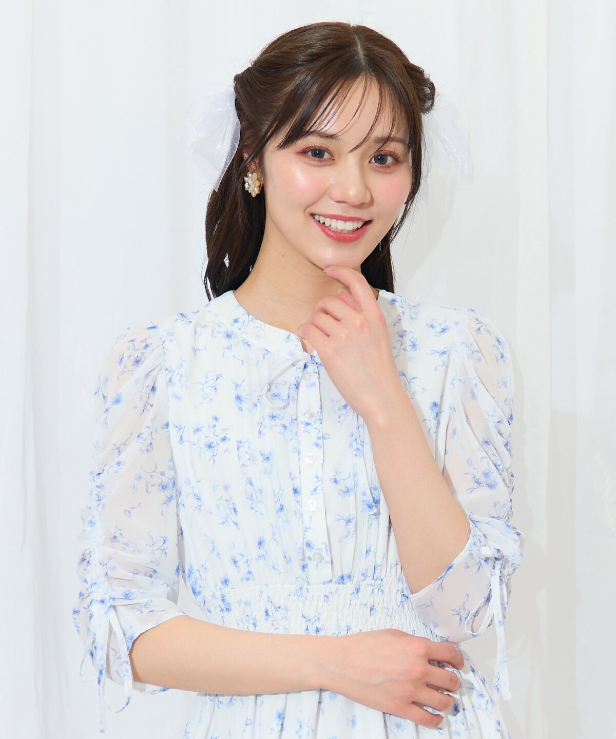 WILLSELECTION「ピンタックウエストシャーリングフラワーワンピース」|ワンピース|