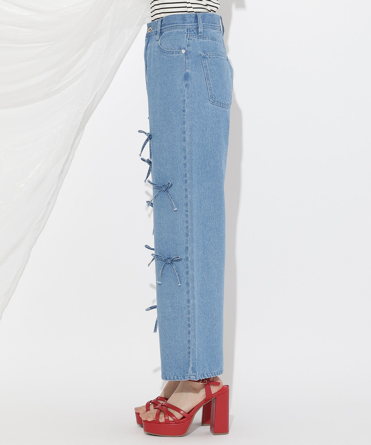 WILLSELECTION「リボンモチーフデニムパンツ」|その他|