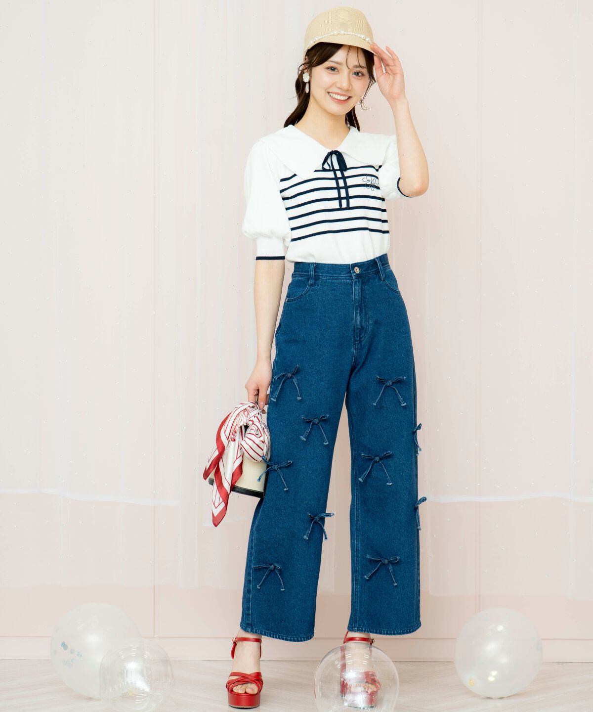 WILLSELECTION「リボンモチーフデニムパンツ」|その他|