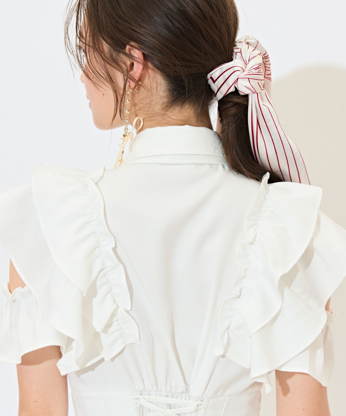 WILLSELECTION「ラッフルスリーブリボンタイワンピース」|ワンピース|